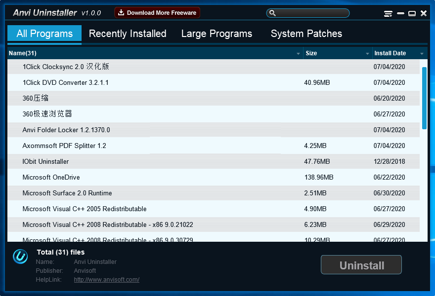 Anvi Uninstaller